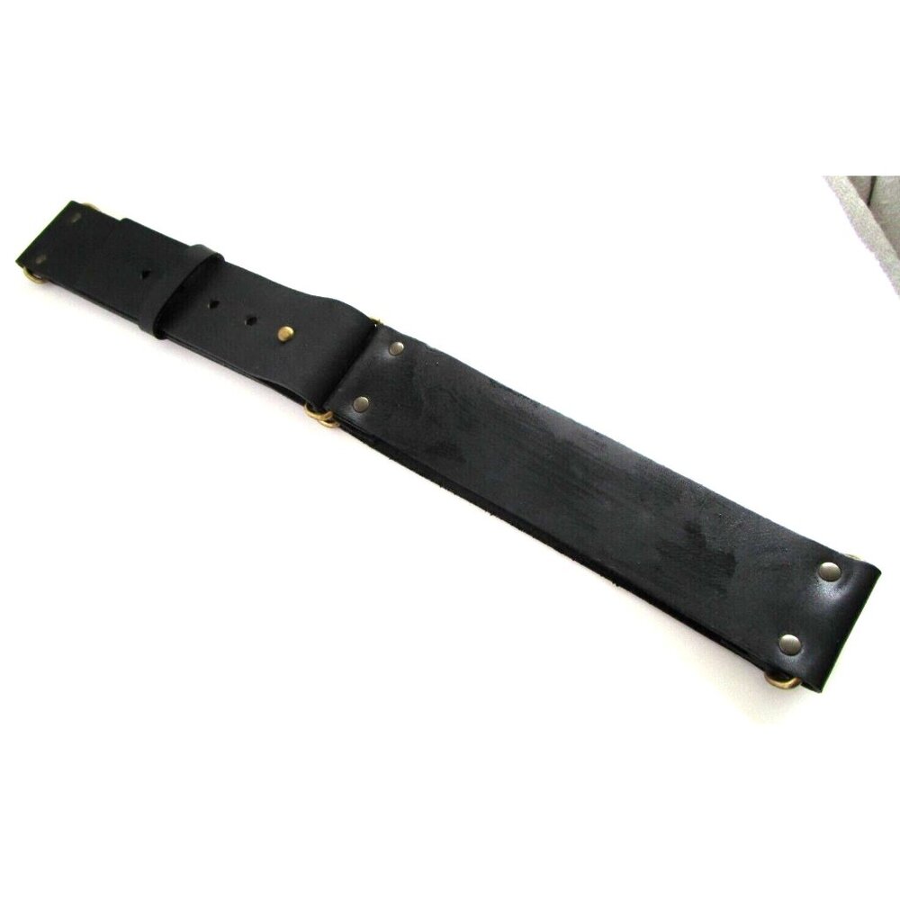 Tristen & Iseut Women's Genuine Leather Black Belt -Medium Mod.26423 Adj. 36-40"